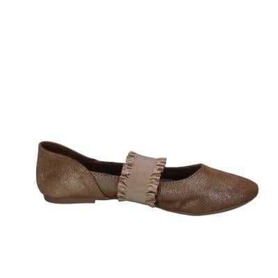 ﻿scarpe donna CAFè NOIR ballerine platino pelle scamosciata oro BC608 Affare Del Giorno