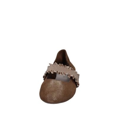 ﻿scarpe donna CAFè NOIR ballerine platino pelle scamosciata oro BC608 Affare Del Giorno