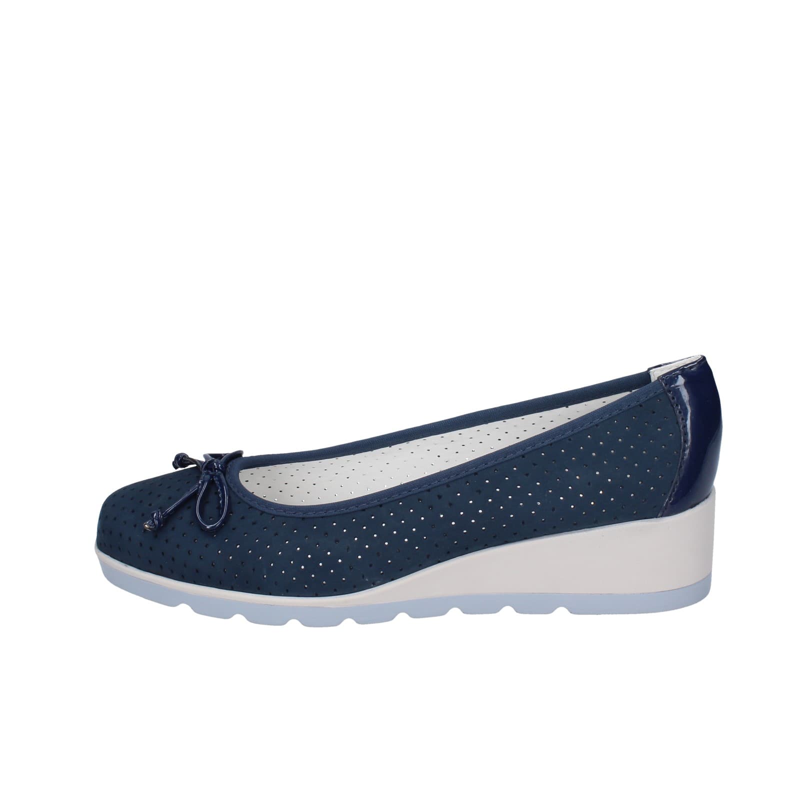 scarpe donna IO DONNA ballerine blu pelle scamosciata EZ42 Sottocosto