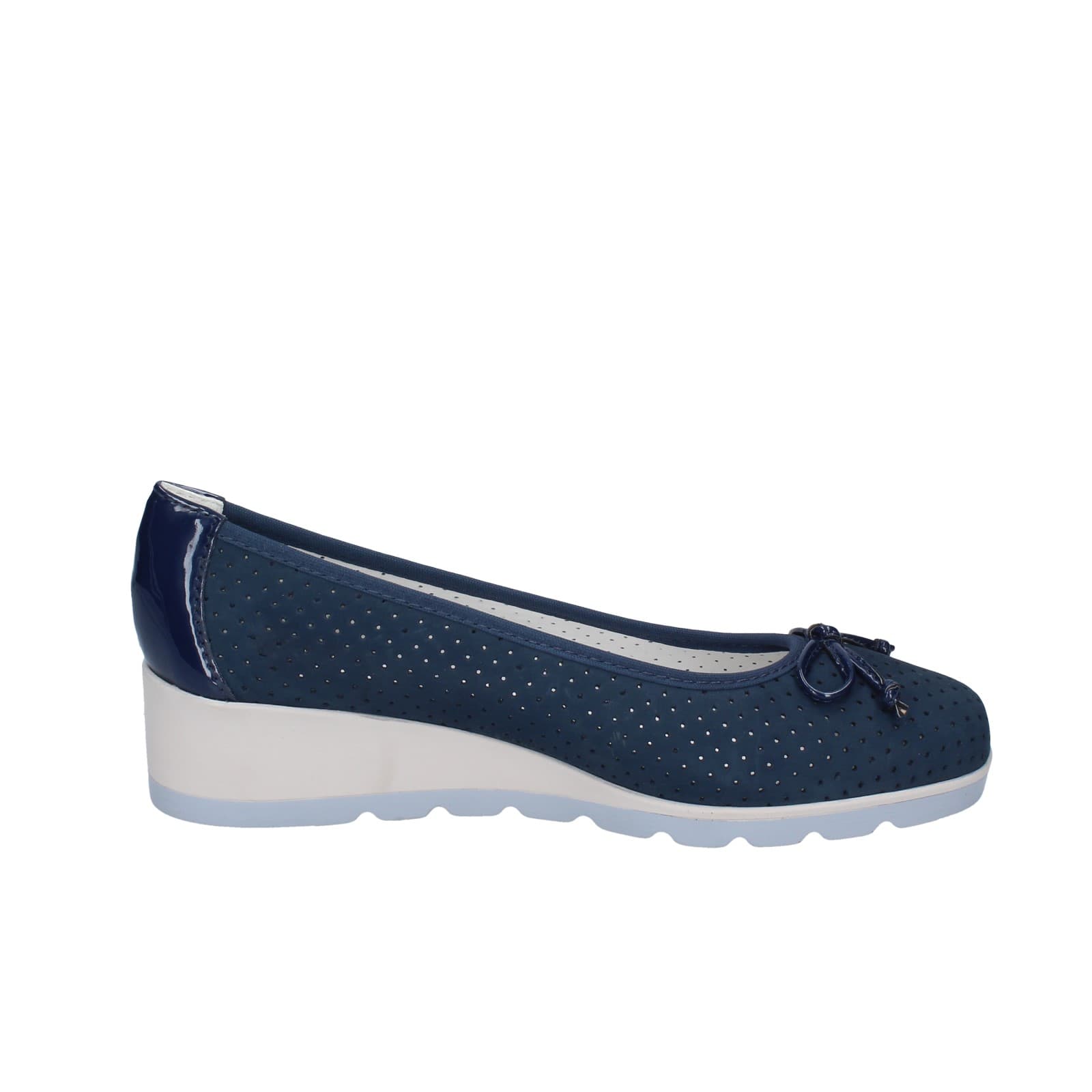 scarpe donna IO DONNA ballerine blu pelle scamosciata EZ42 Sottocosto