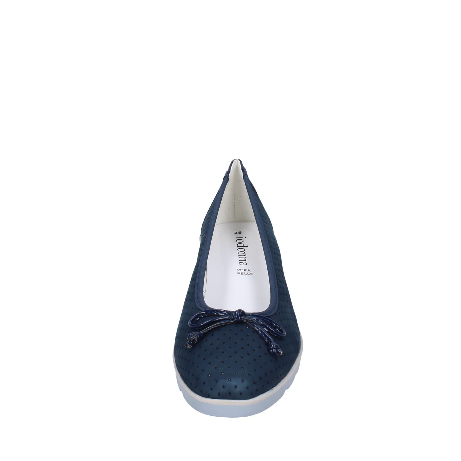 scarpe donna IO DONNA ballerine blu pelle scamosciata EZ42 Sottocosto