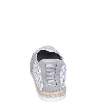 scarpe donna CAFè NOIR espadrillas argento tessuto bianco MEA901 BF480 Offerta