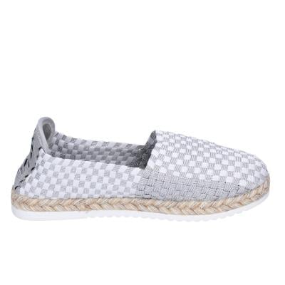 scarpe donna CAFè NOIR espadrillas argento tessuto bianco MEA901 BF480 Offerta