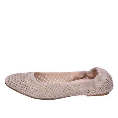 scarpe donna CAFè NOIR ballerine beige camoscio strass MEL501 BF513 Economico