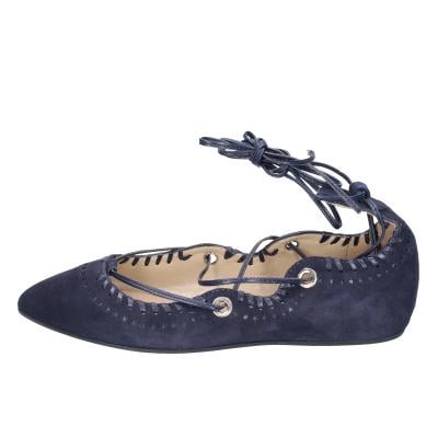 scarpe donna CAFè NOIR ballerine blu camoscio MED507 BF402 Online