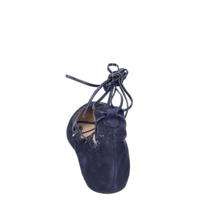 scarpe donna CAFè NOIR ballerine blu camoscio MED507 BF402 Online