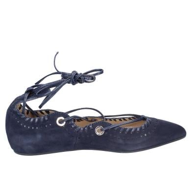 scarpe donna CAFè NOIR ballerine blu camoscio MED507 BF402 Online