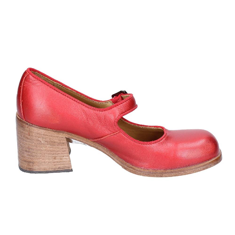 scarpe donna MOMA decollete rosso pelle 47403L VINTAGE EX448 Spedizione Gratuita