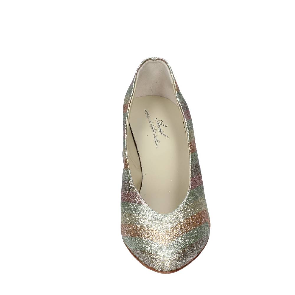 scarpe donna ANNIEL decollete oro glitter EY683 Acquista Ora