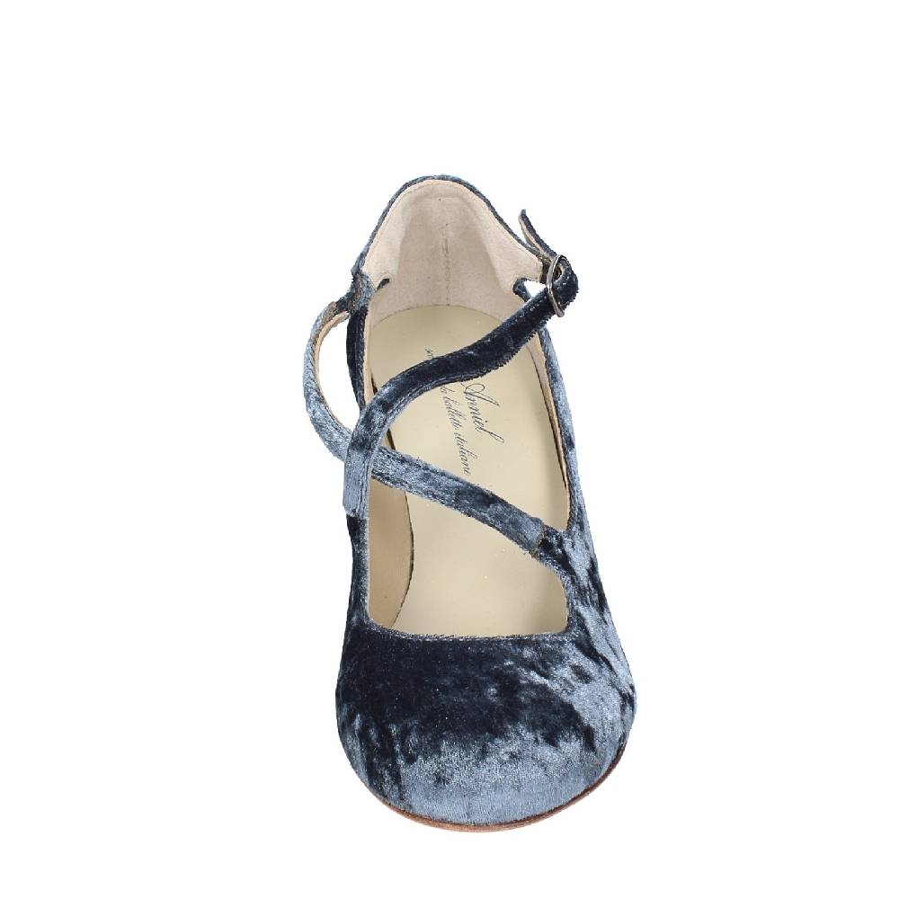 scarpe donna ANNIEL decollete grigio velluto EX257 Promozione Limitata