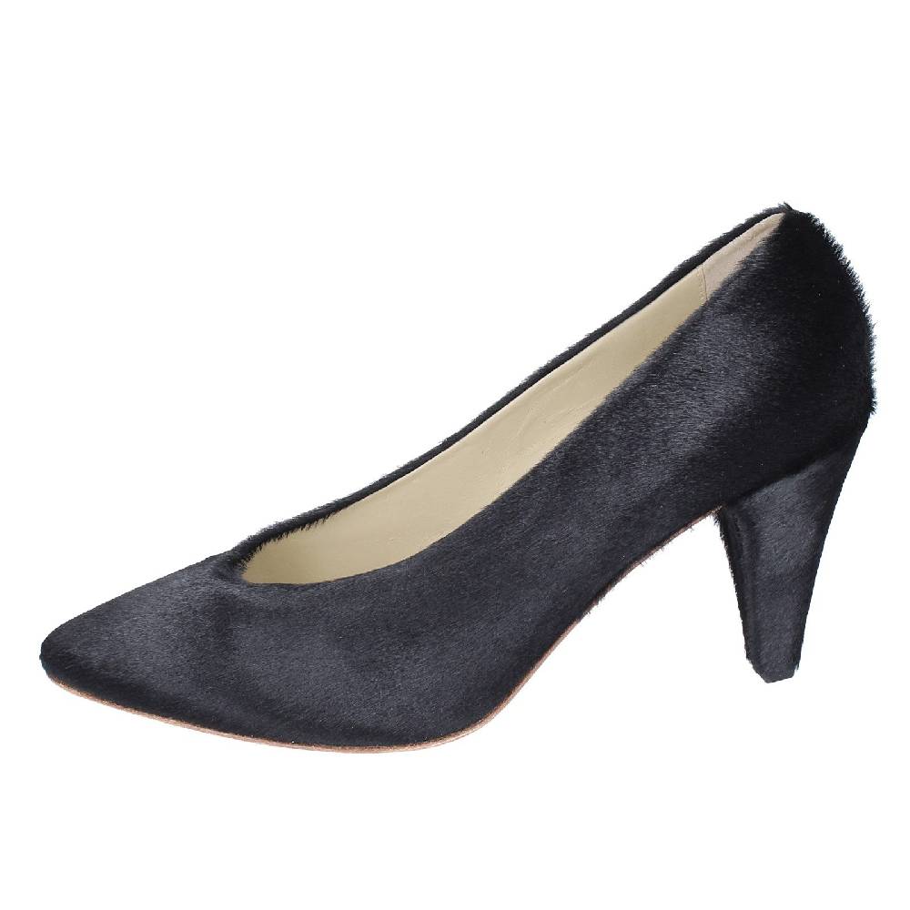 scarpe donna ANNIEL decollete nero cavallino EX252 Fino Al -60%