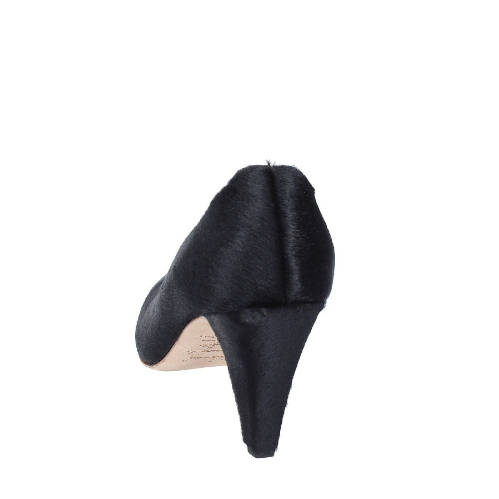 scarpe donna ANNIEL decollete nero cavallino EX252 Fino Al -60%