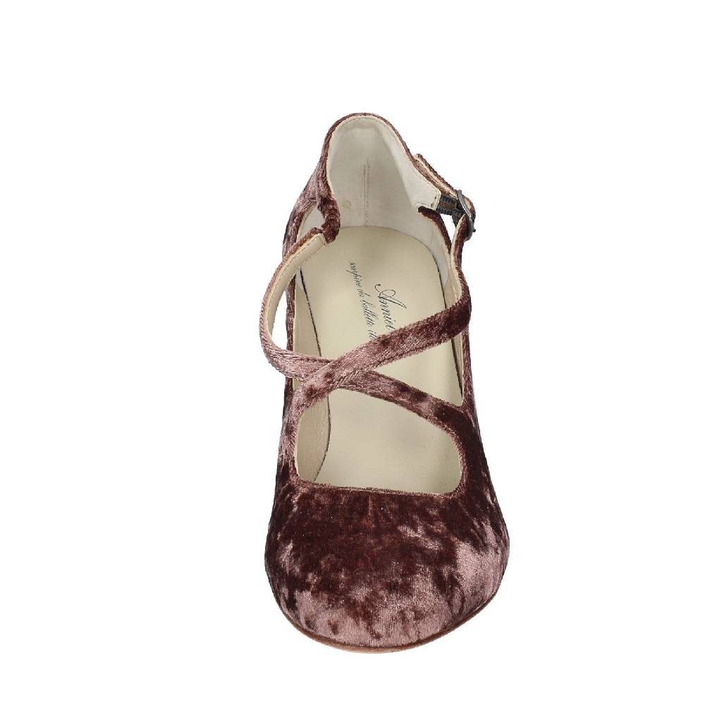 scarpe donna ANNIEL decollete marrone velluto EX279 Convenienza