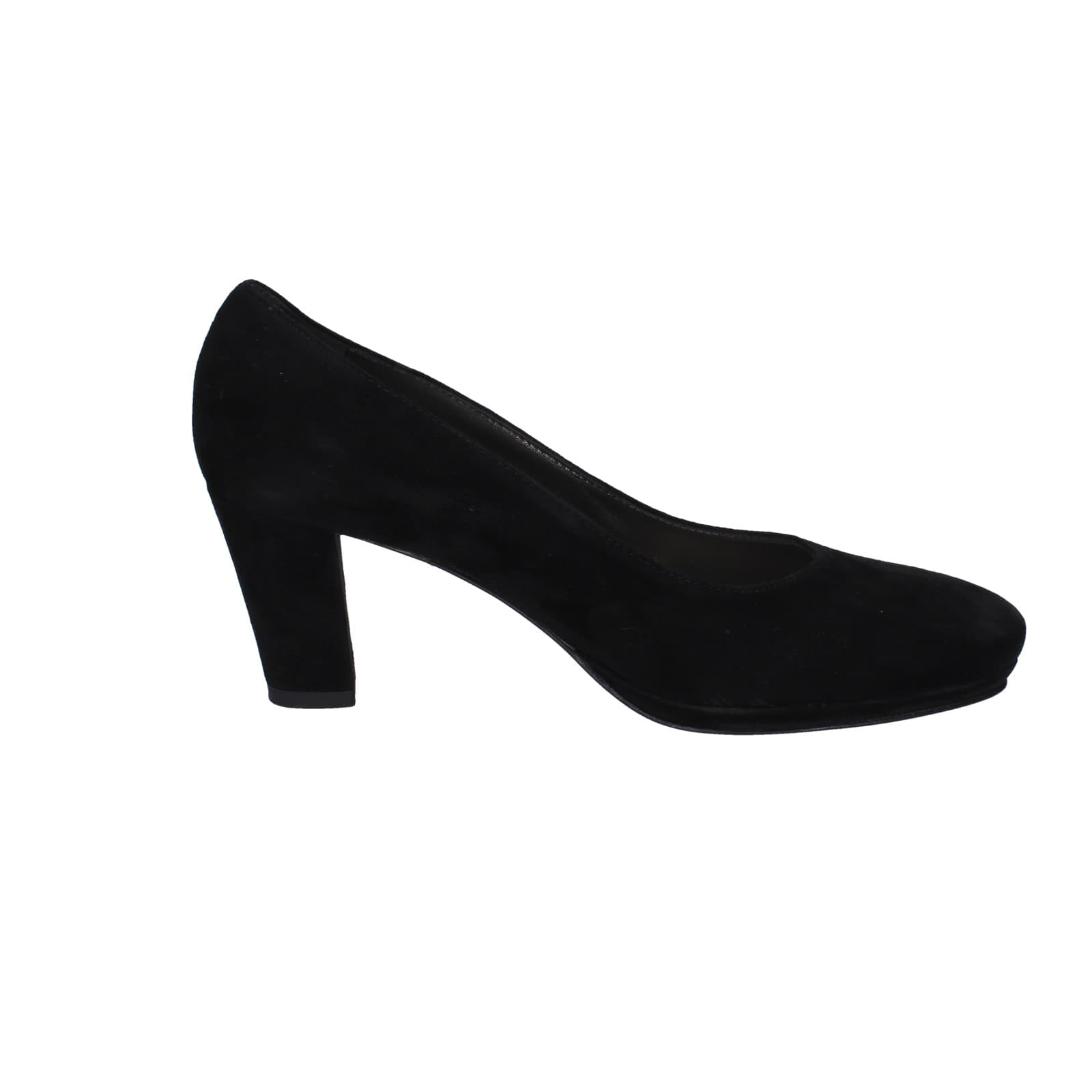 scarpe donna CONFORT decollete nero camoscio strass EZ354 Outlet