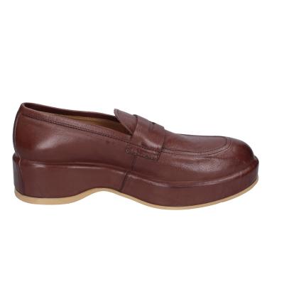 scarpe donna MOMA mocassini marrone pelle 1ES419-NAC BC48 Nuova