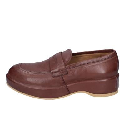 scarpe donna MOMA mocassini marrone pelle 1ES419-NAC BC48 Nuova