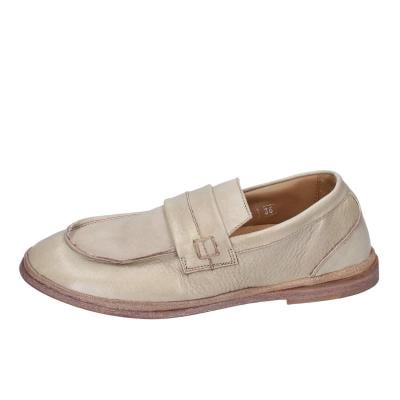 scarpe donna MOMA mocassini beige pelle marrone 1ES323-TV BC52 Moda