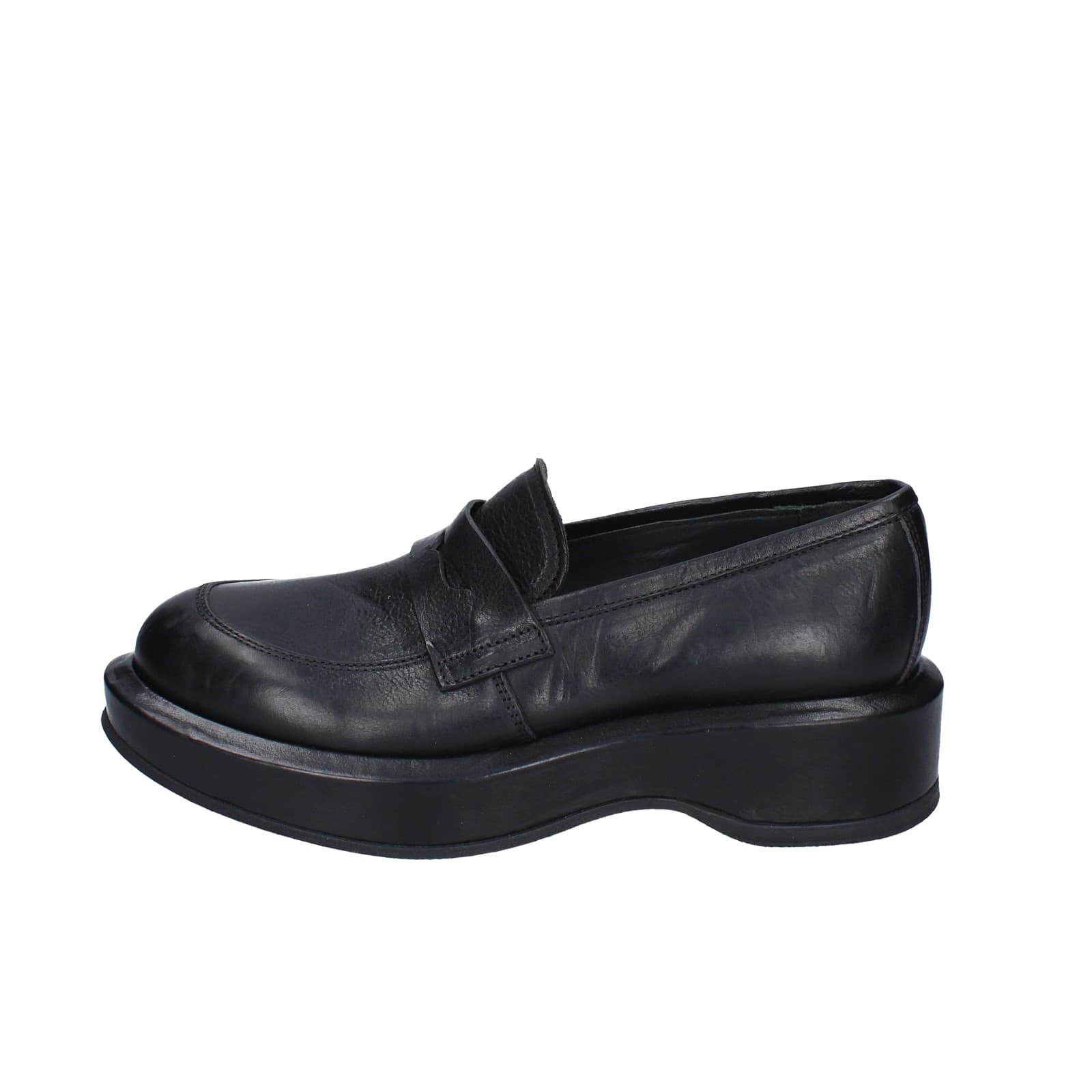scarpe donna MOMA mocassini nero pelle 82301E-CU EY487 2025