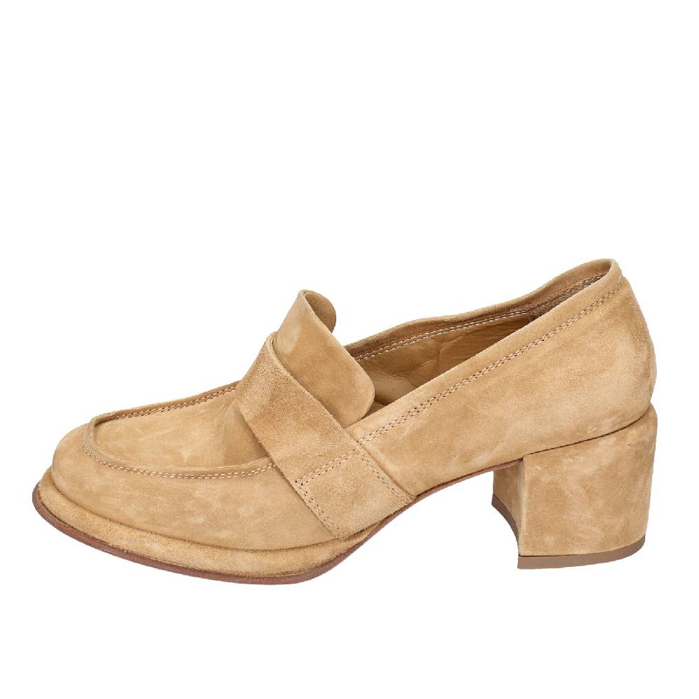 scarpe donna MOMA mocassini beige camoscio 44401E VINTAGE EX469 In Linea