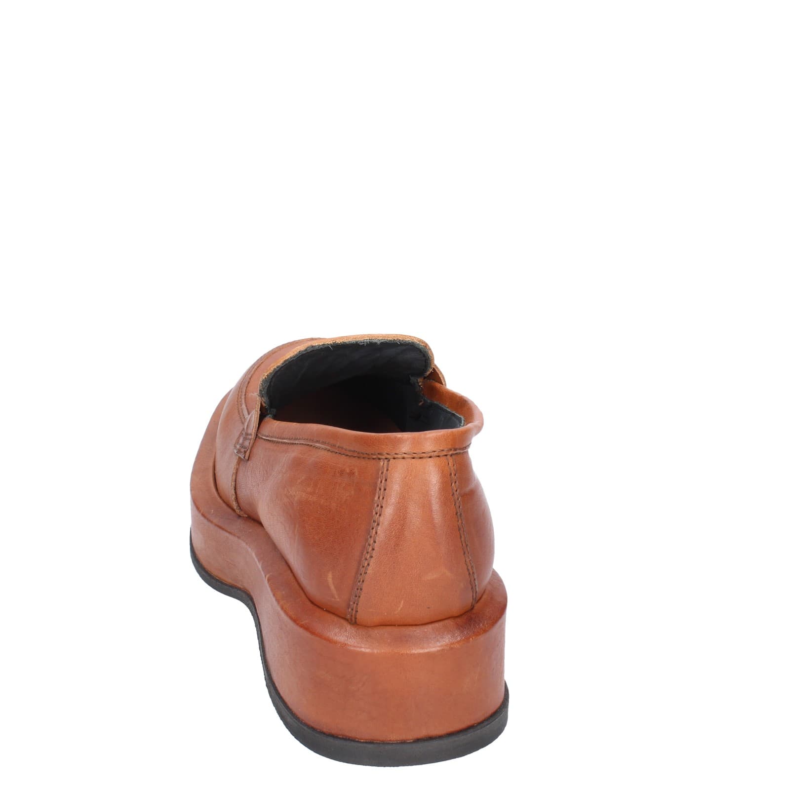 scarpe donna MOMA mocassini marrone pelle 82301E EY562 Vendita