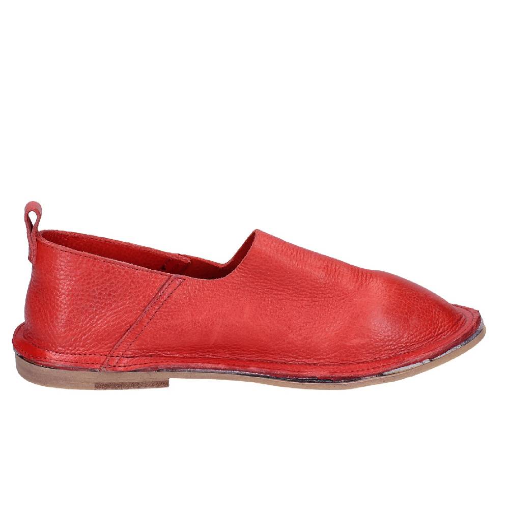 scarpe donna MOMA mocassini rosso pelle VINTAGE SLIP ON EX461 Spedizione Gratuita
