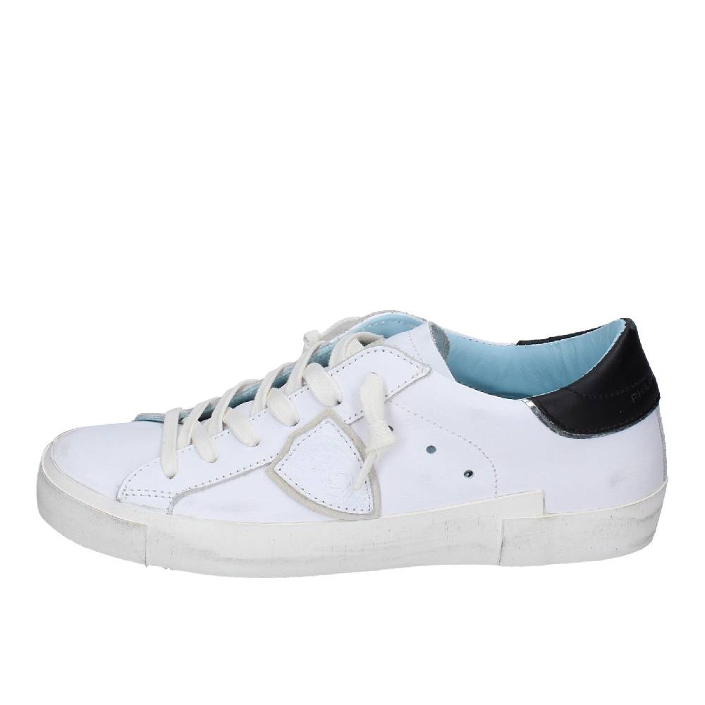 scarpe donna PHILIPPE MODEL sneakers bianco pelle nero VINTAGE EX355 Negozi Online