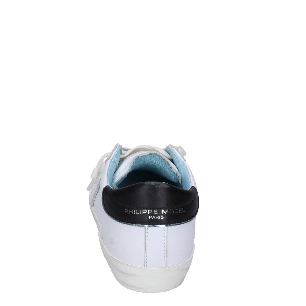 scarpe donna PHILIPPE MODEL sneakers bianco pelle nero VINTAGE EX355 Negozi Online