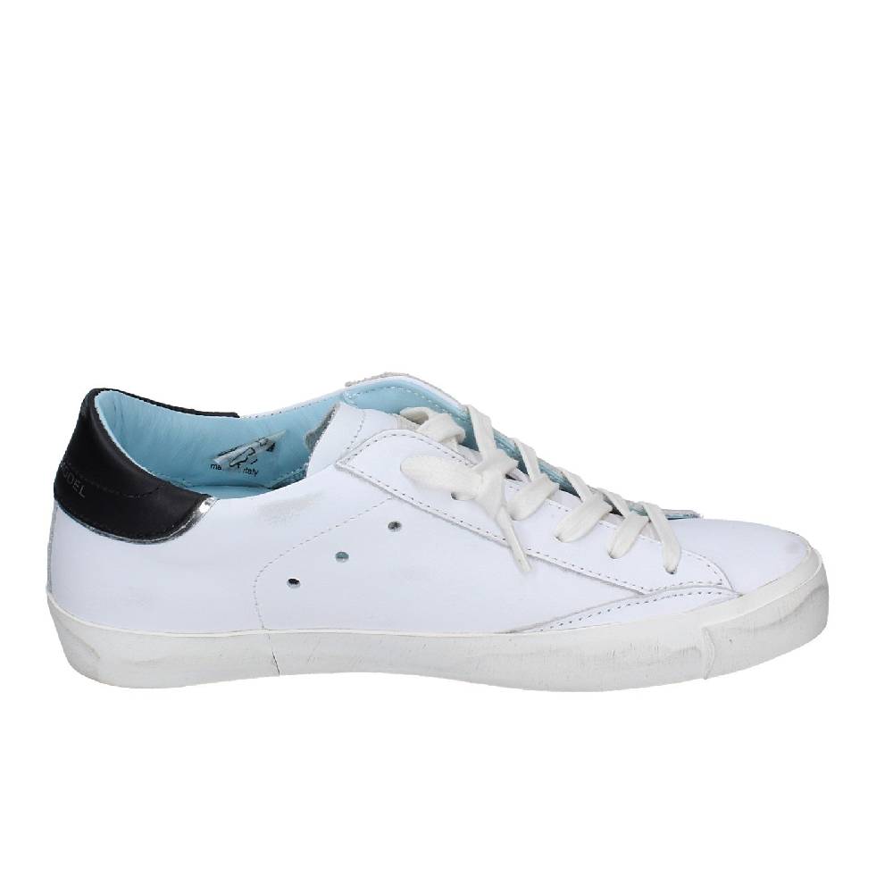 scarpe donna PHILIPPE MODEL sneakers bianco pelle nero VINTAGE EX355 Negozi Online