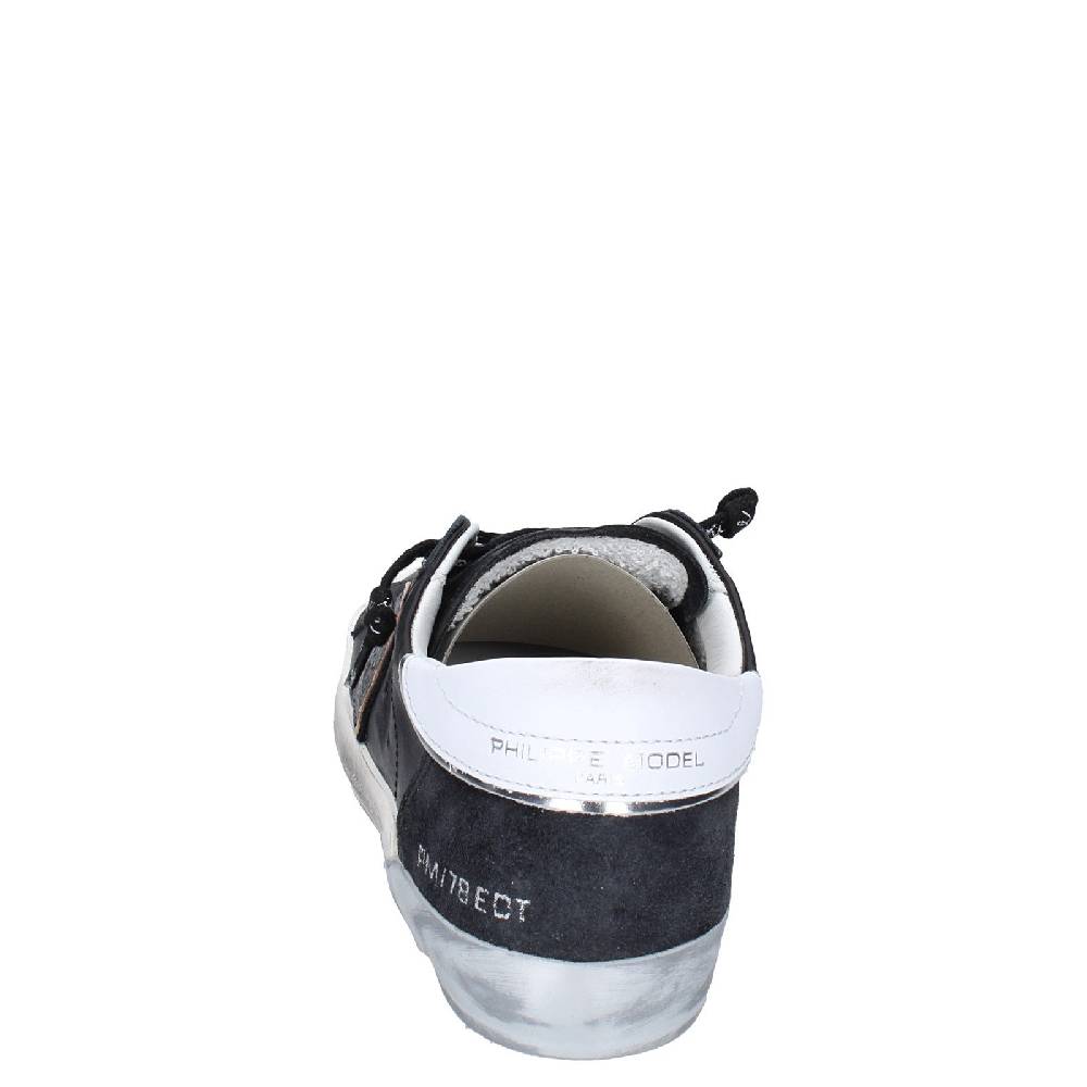 scarpe donna PHILIPPE MODEL sneakers nero pelle camoscio VINTAGE EX358 Promozione Limitata
