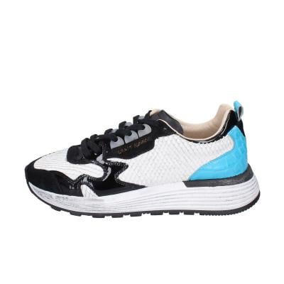 scarpe donna MOMA sneakers bianco pelle nero camoscio 3AS401-CR10 BC853 Affare Del Giorno