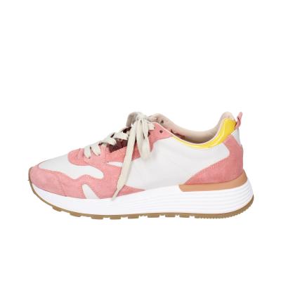 scarpe donna MOMA sneakers rosa pelle bianco camoscio 3AS401-CR11 BC795 Prezzo Ridotto