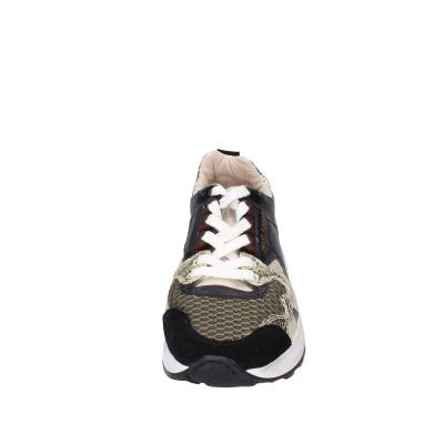 scarpe donna MOMA sneakers nero pelle oro tessuto 3AS401-CR17 BC801 Novità