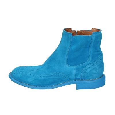 scarpe donna MOMA stivaletti celeste camoscio 1CS405-MAS BC826 Negozio