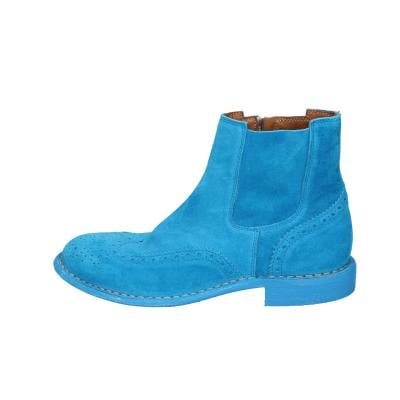 scarpe donna MOMA stivaletti celeste camoscio 1CS405-MAS BC769 In Saldo