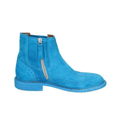 scarpe donna MOMA stivaletti celeste camoscio 1CS405-MAS BC769 In Saldo