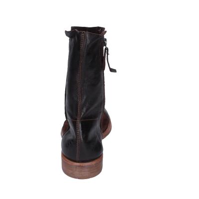 scarpe donna MOMA stivaletti marrone camoscio pelle 1CS431-QE BC768 Nuova