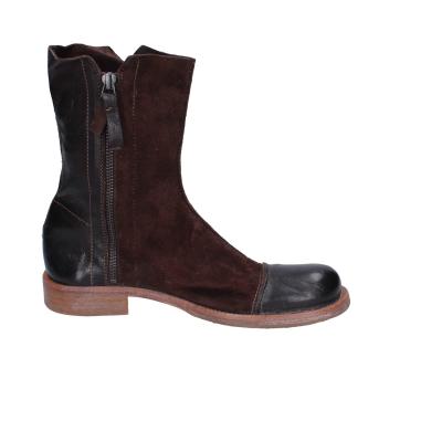 scarpe donna MOMA stivaletti marrone camoscio pelle 1CS431-QE BC768 Nuova