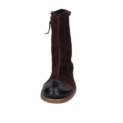 scarpe donna MOMA stivaletti marrone camoscio pelle 1CS431-QE BC768 Nuova