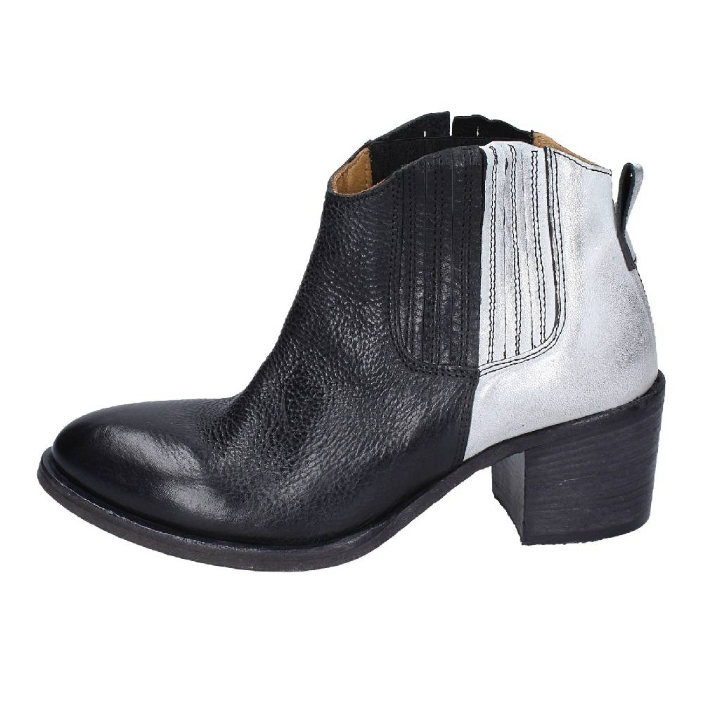 scarpe donna MOMA stivaletti nero pelle grigio 33403B VINTAGE EX393 Italia