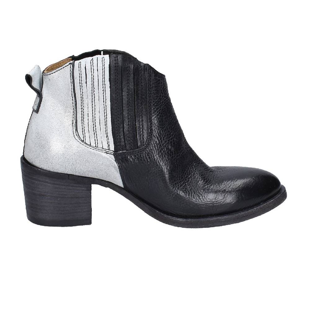 scarpe donna MOMA stivaletti nero pelle grigio 33403B VINTAGE EX393 Italia