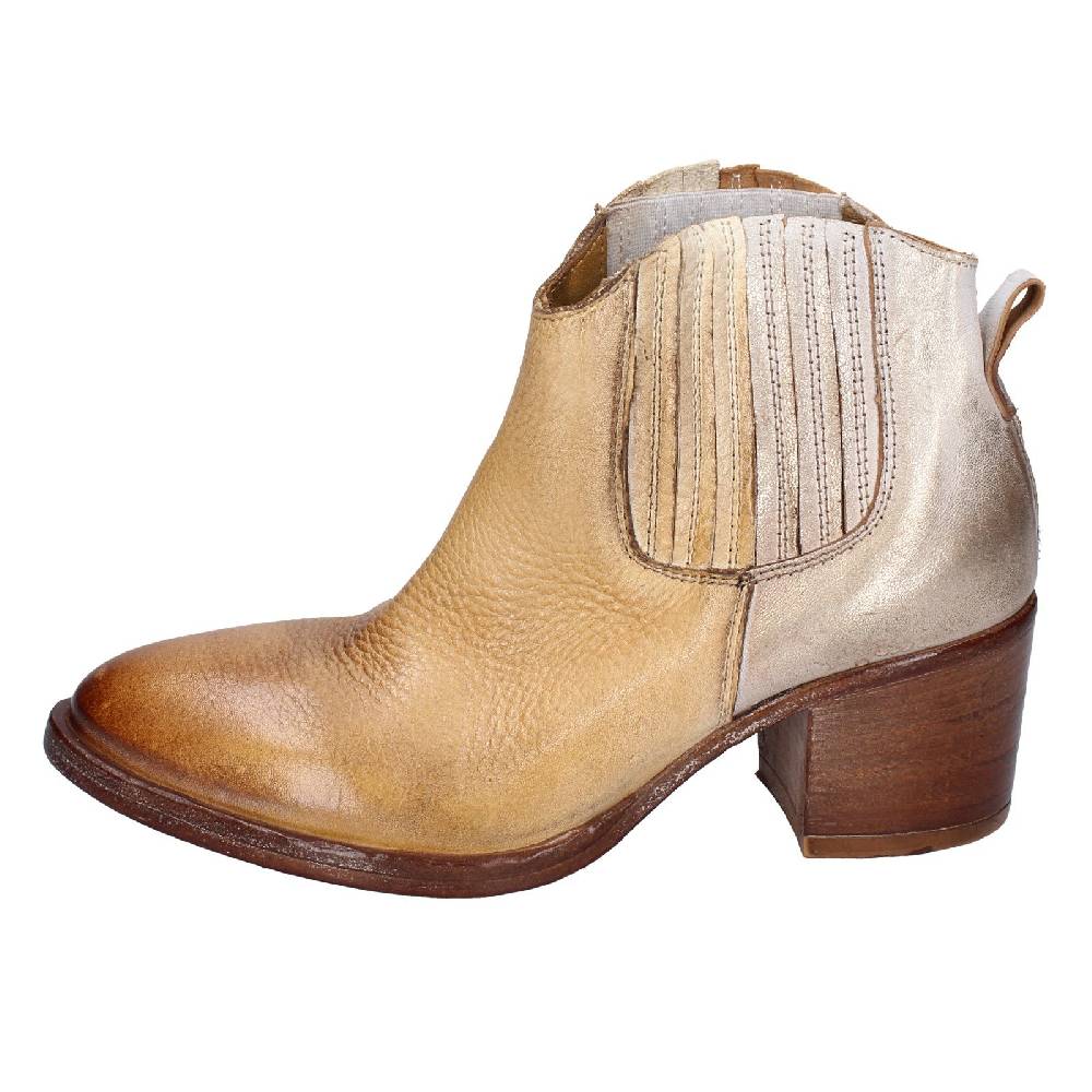 scarpe donna MOMA stivaletti marrone pelle 33403B VINTAGE EX402 Saldi Di Fabbrica