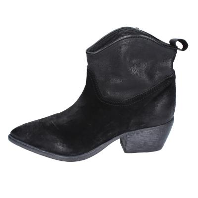 scarpe donna MOMA stivaletti nero camoscio pelle 1CW313 VINTAGE BD809 Qualità Garantita