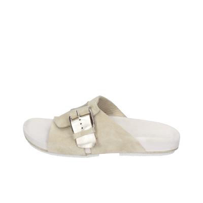 scarpe donna MOMA sandali beige camoscio pelle 1GS458-K0B BC831 Promozione Limitata