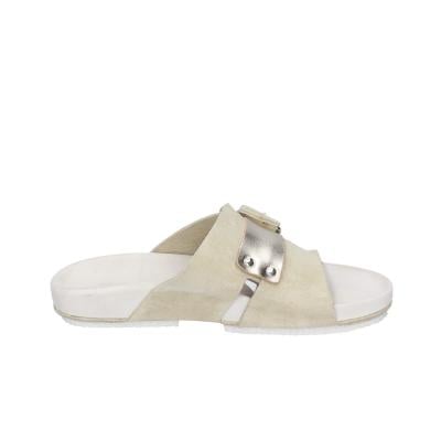 scarpe donna MOMA sandali beige camoscio pelle 1GS458-K0B BC831 Promozione Limitata