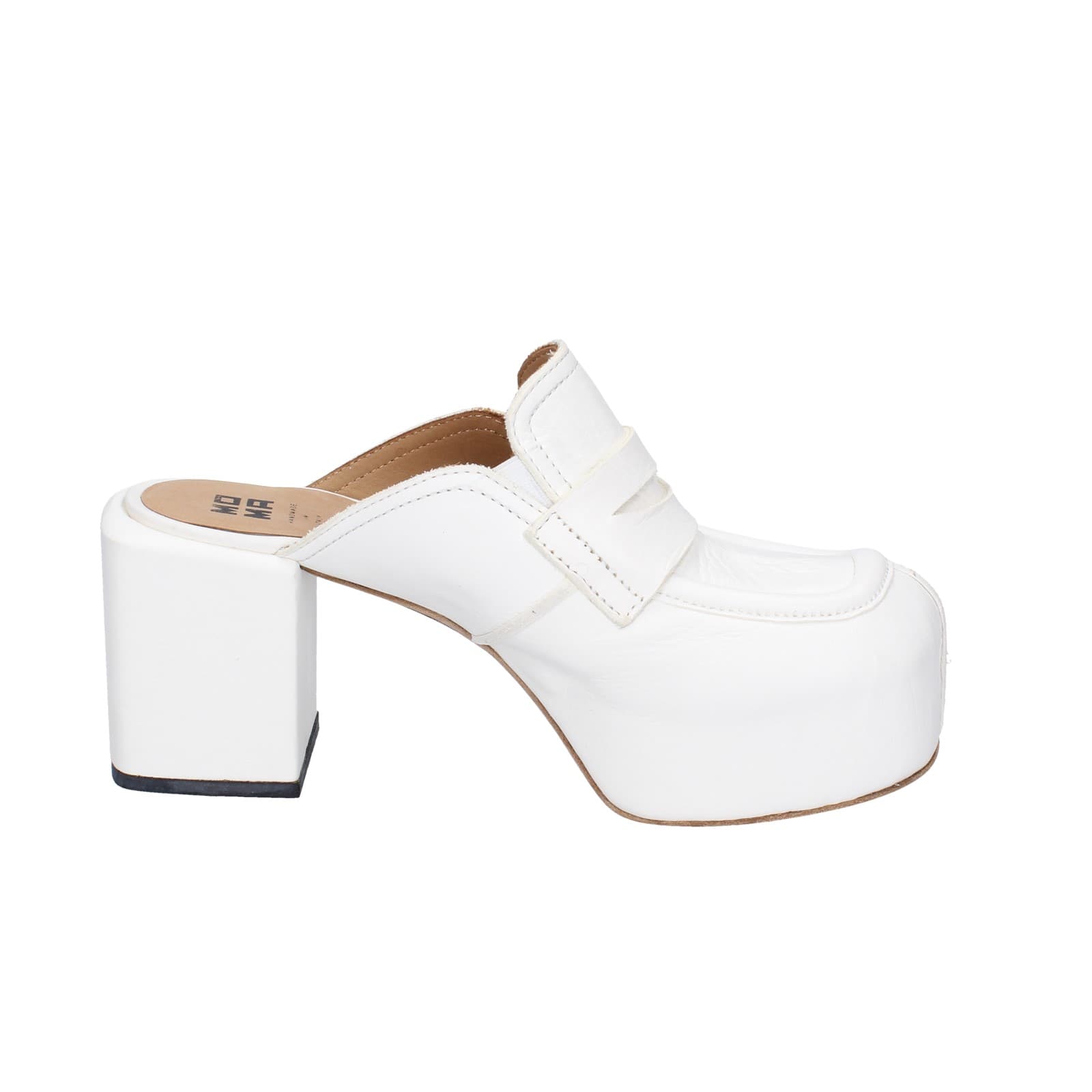 scarpe donna MOMA sandali bianco pelle 1GS448-NAC EZ893 Sconto