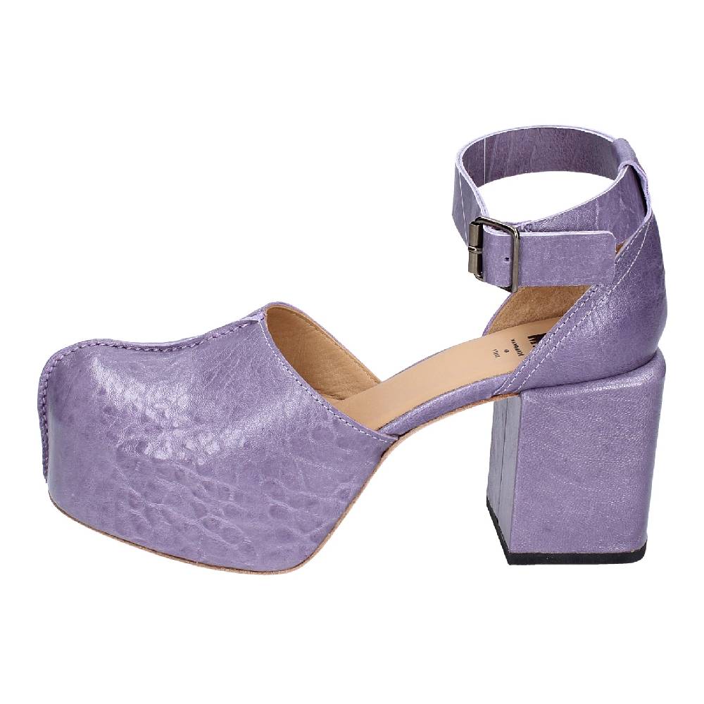 scarpe donna MOMA sandali viola pelle AGS445 EX374 Vendita Economica