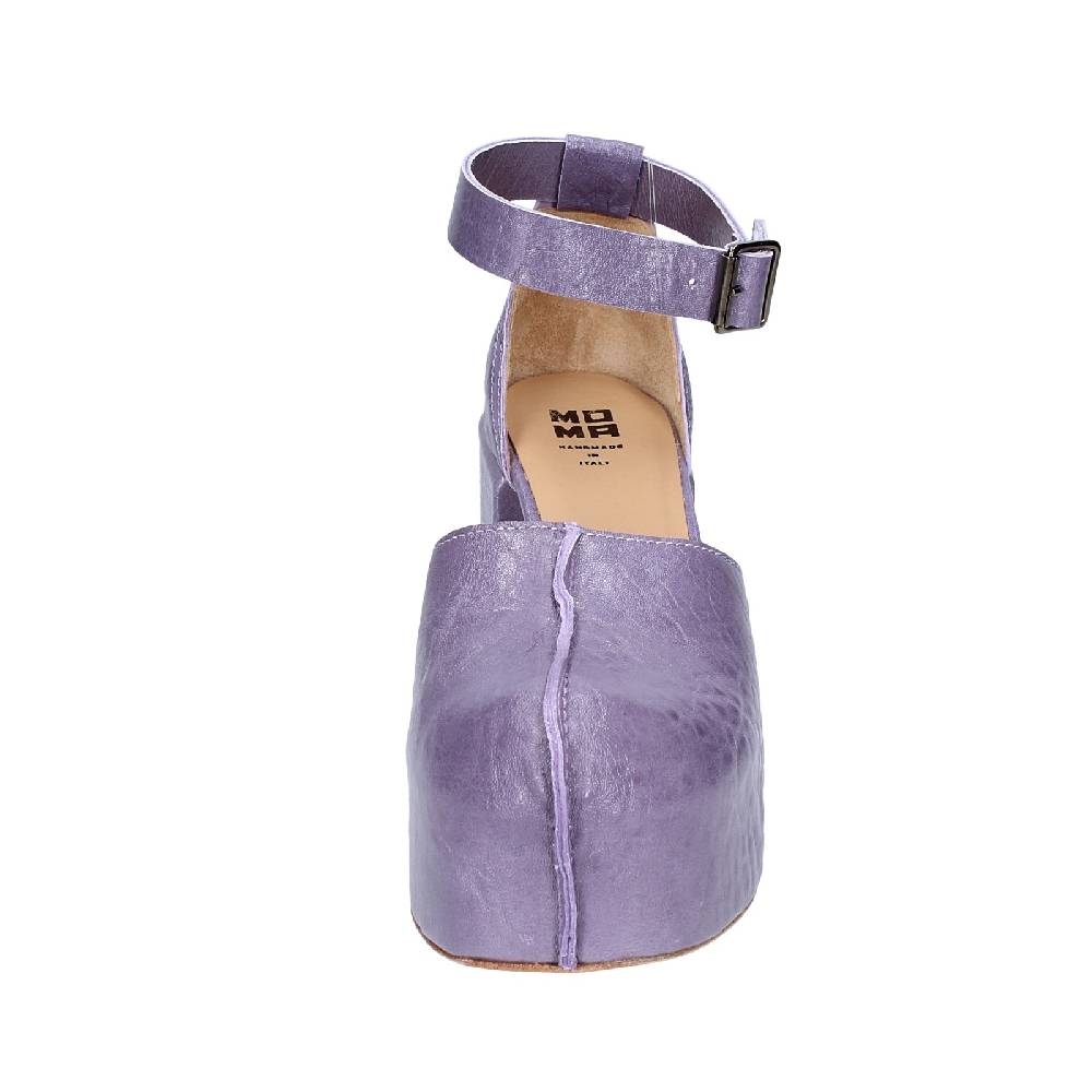 scarpe donna MOMA sandali viola pelle AGS445 EX374 Vendita Economica