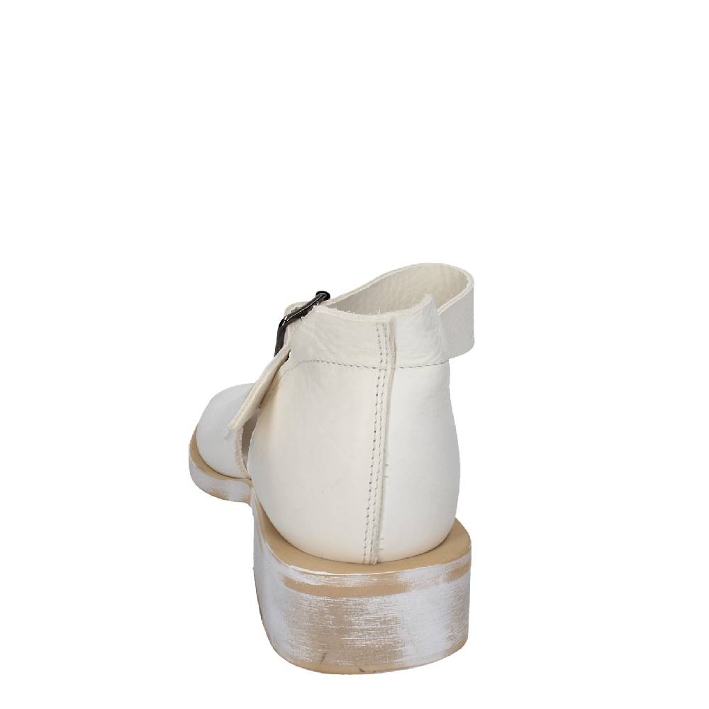 scarpe donna MOMA sandali bianco pelle oro 35403G VINTAGE EX403 Saldi Di Fabbrica