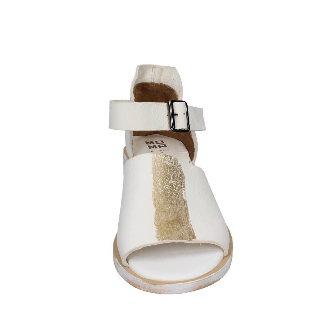 scarpe donna MOMA sandali bianco pelle oro 35403G VINTAGE EX403 Saldi Di Fabbrica