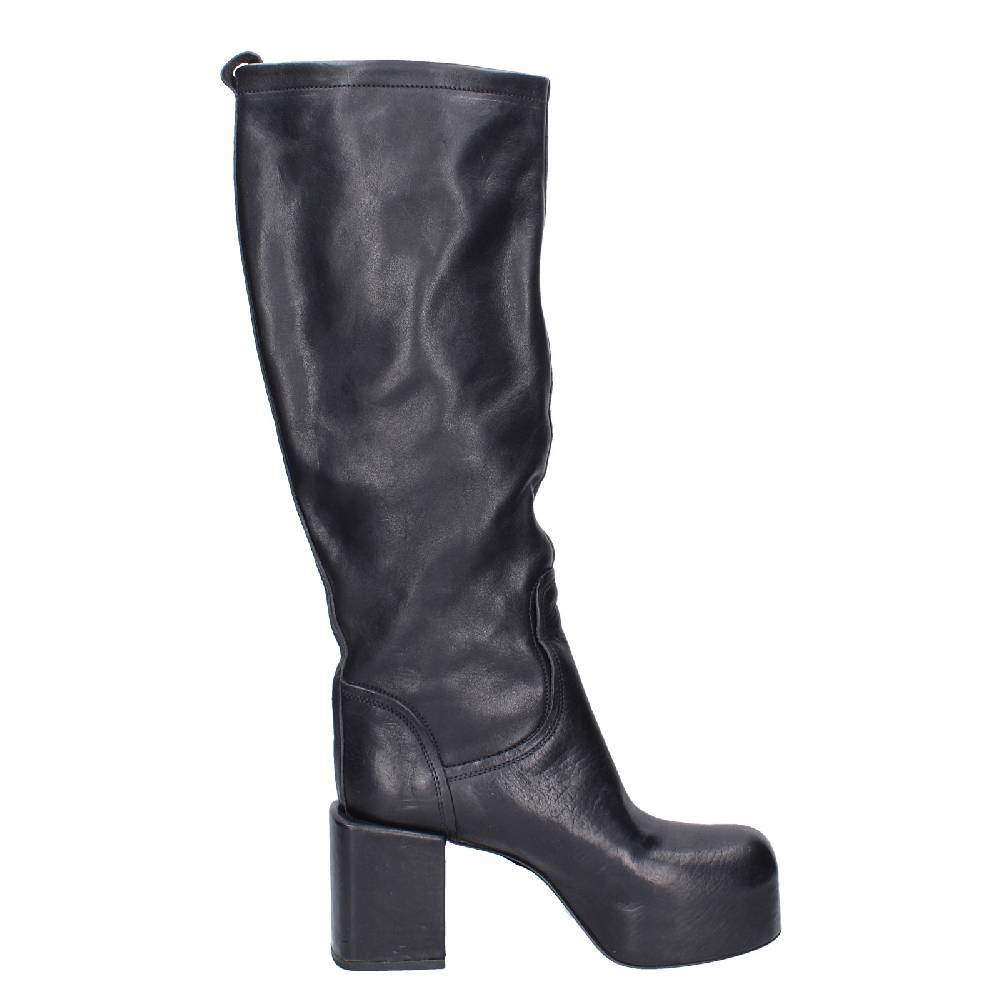 scarpe donna MOMA stivali nero pelle VINTAGE EX524 Negozio
